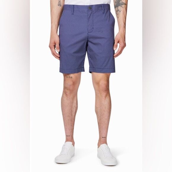 NWT Construct Stretch Blue Print Men Shorts Size 34 - Picture 2 of 16